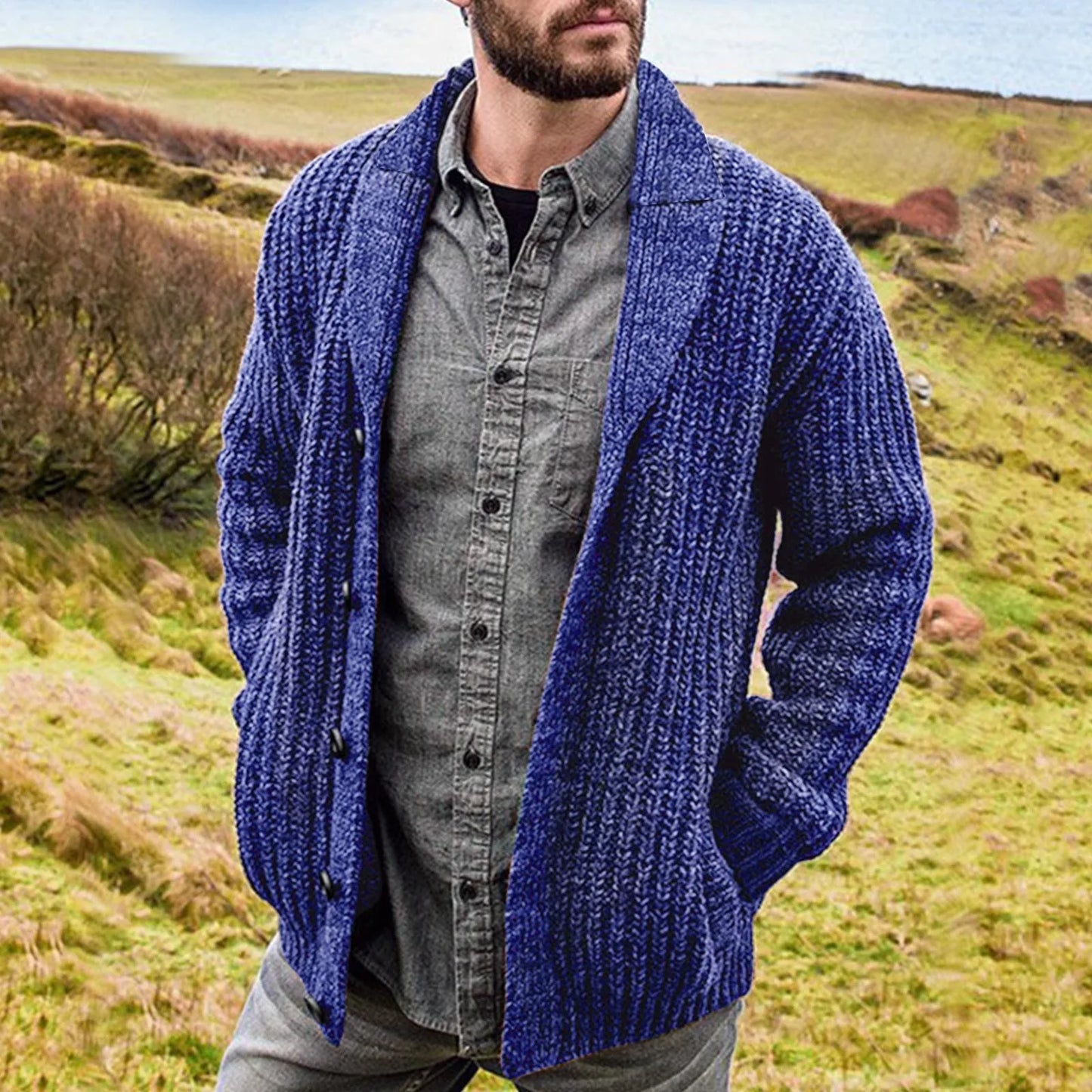 Comfortable Men's Modern Cardigan