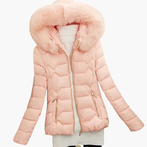 Women's Modern Quilted Winter Jacket with Hood