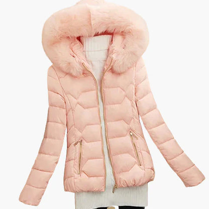 Women's Modern Quilted Winter Jacket with Hood