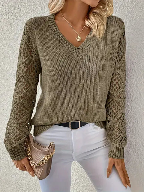 Elegant Knitwear | Women's V-Neck Sweaters