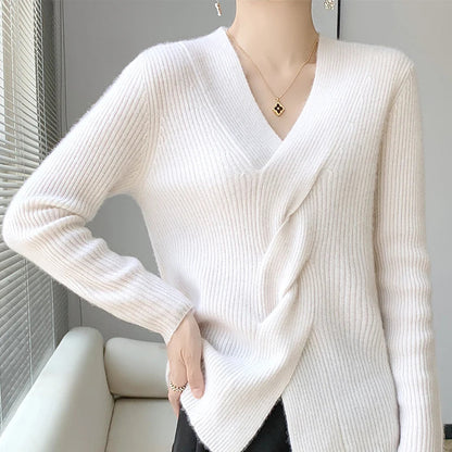 Women's V-Neck Sweater Modern Style