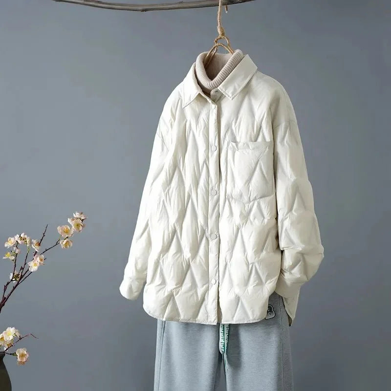 Loose Quilted Jacket Women Lightweight