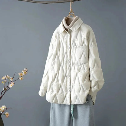 Loose Quilted Jacket Women Lightweight