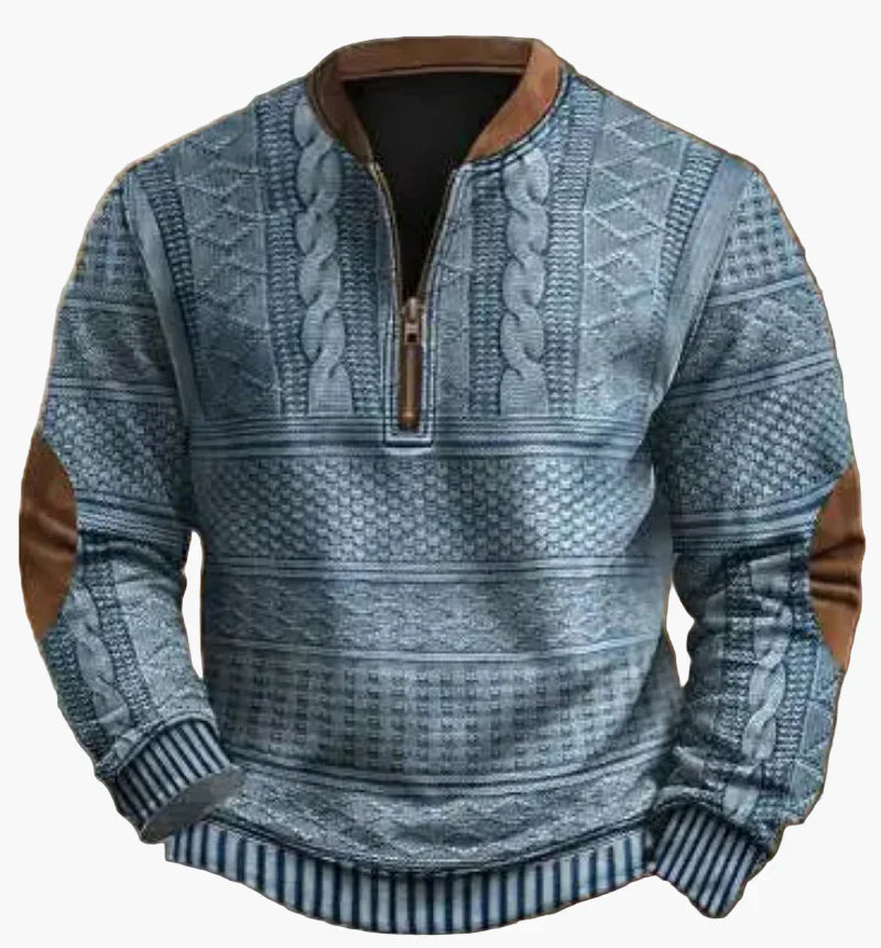 Men's Warm Modern Stand-Up Collar Pullover
