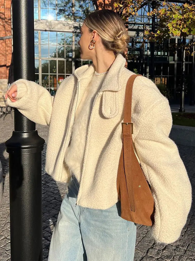 Fashionable Women's Clothing | Cropped, Zipper, Elegant Collar