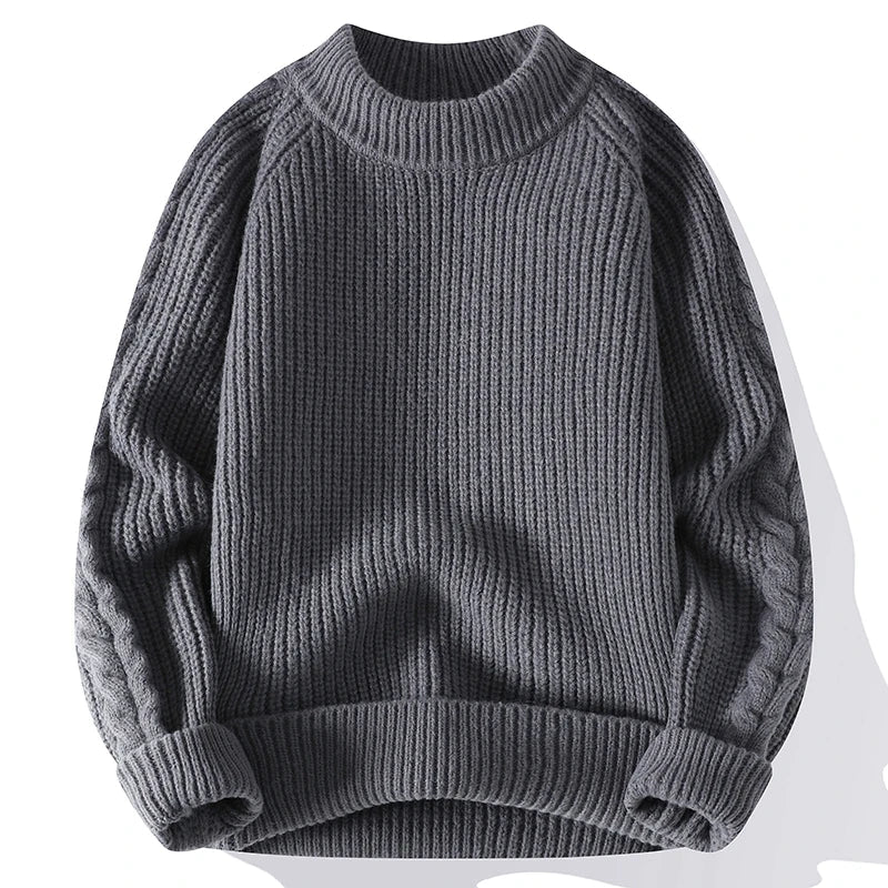 Men's Chunky Knit Classic Design Sweater