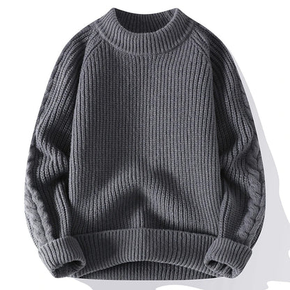 Men's Chunky Knit Classic Design Sweater
