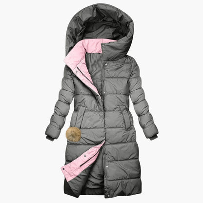 Women's Quilted Winter Coat | Long, Windproof Parka Coat