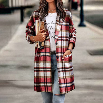 Stylish Plaid Jacket for Women