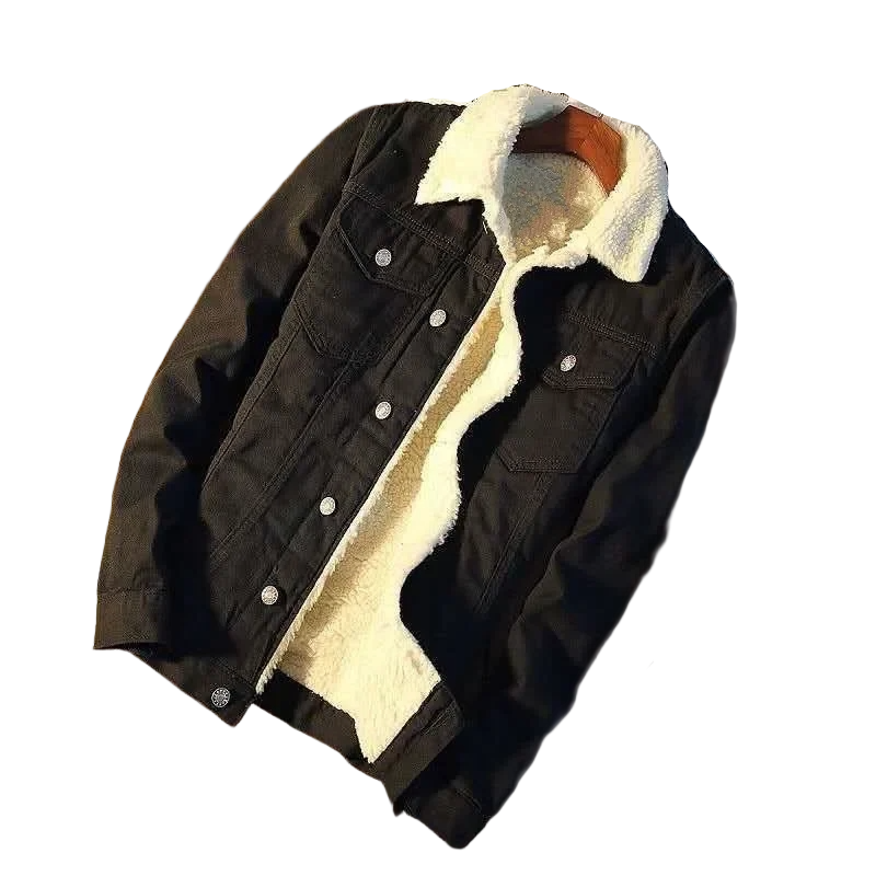 Stylish transitional jacket in lambskin look