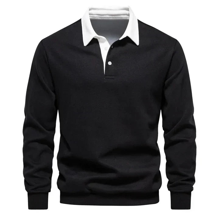 Men's Long Sleeve Polo Classic Elegant