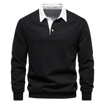 Men's Long Sleeve Polo Classic Elegant