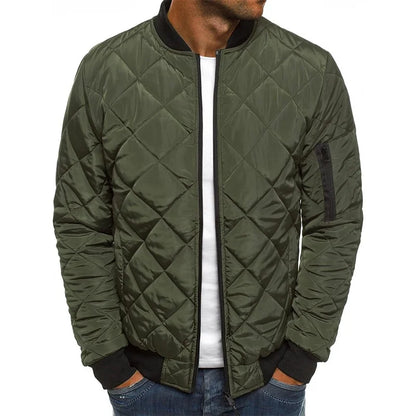 Stylische Baumwolle Jacke Rauten Muster - IdealeKleiden