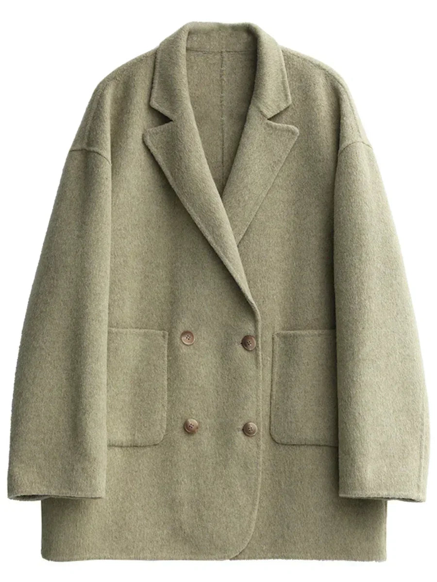 Elegant Women's Wool Coat Luxury Quality