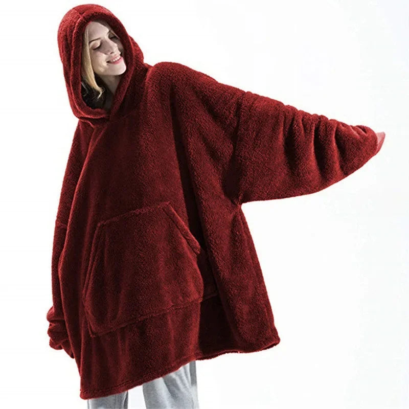 Oversized Flannel Hoodie for Men and Women