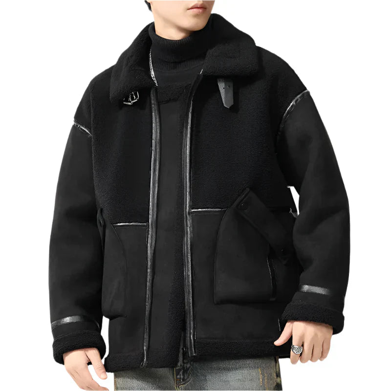 Men's Leather Bomber Jacket