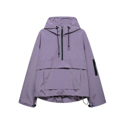 Damen Skijacke Elegante Kapuze Winterjacke