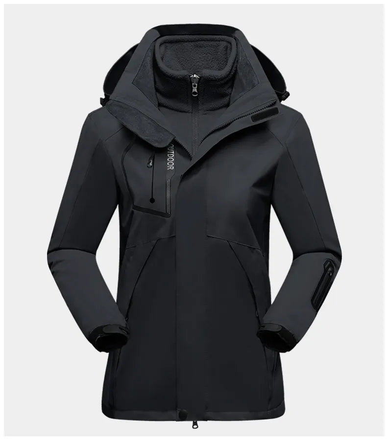 Practical Women's 3-in-1 Outdoor Protection Jacket
