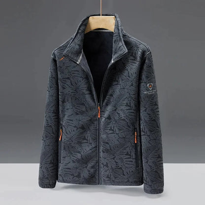 Soft fleece jacket with a high collar and zipper