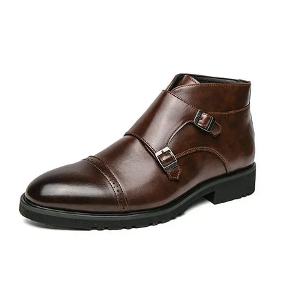 Men's Robust Boots with Double Buckle