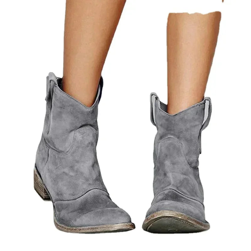 Stylish Ankle Boots Leather Lace Elegant