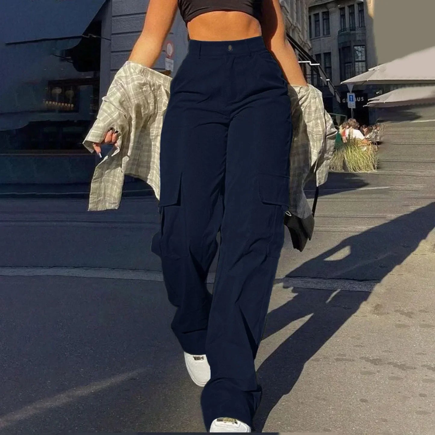 Women's Comfortable Cargo Pants With Many Pockets