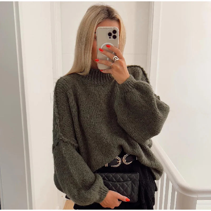 Damen Pullover Weich Elegantes Design Herbst