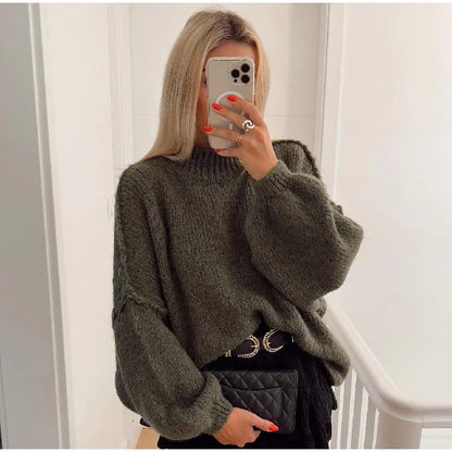 Damen Pullover Weich Elegantes Design Herbst