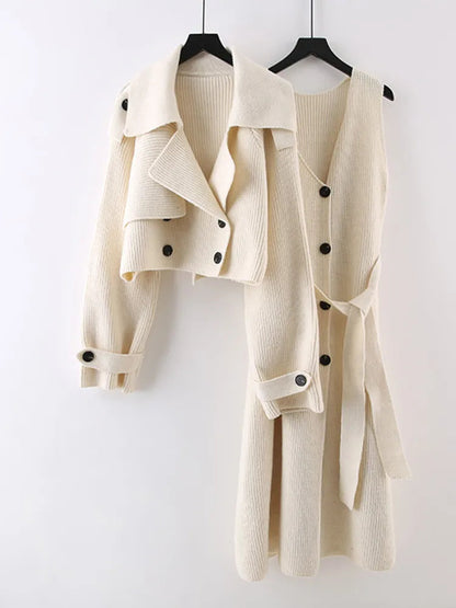 Stylish 2-piece jacket and dress set