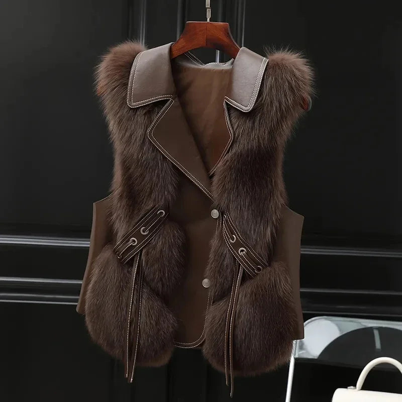 Fashionable Faux Fur Vest for Women
