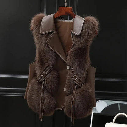 Fashionable Faux Fur Vest for Women