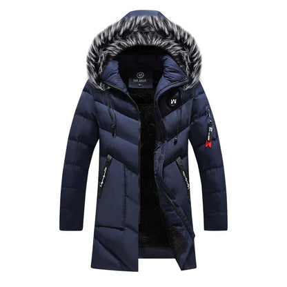 Men's Winter Parka Long Fluffy Hood Design