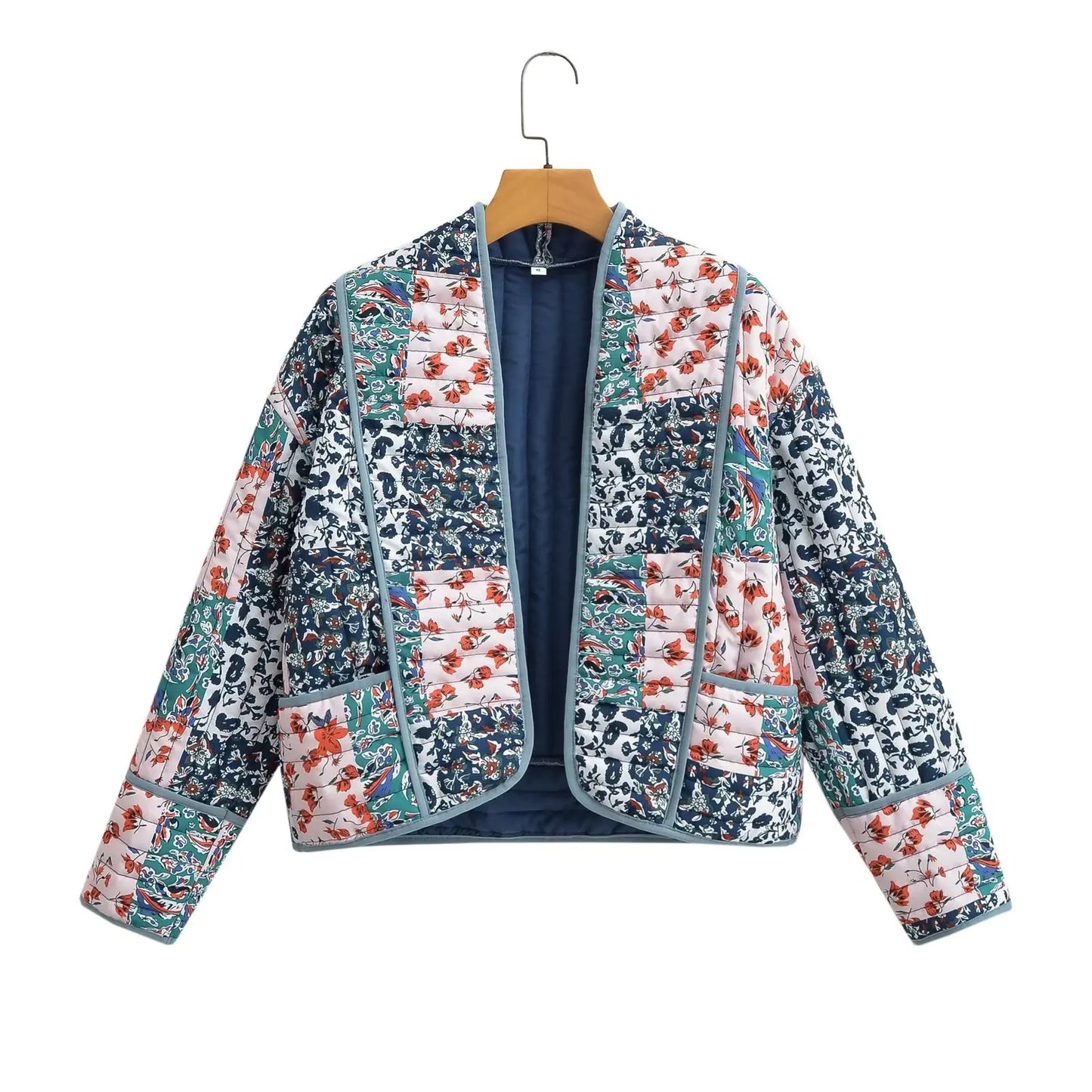 Stylish Women's Floral Print Winter Coat