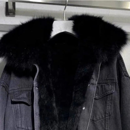 Modische Damen Jeansjacke - IdealeKleiden