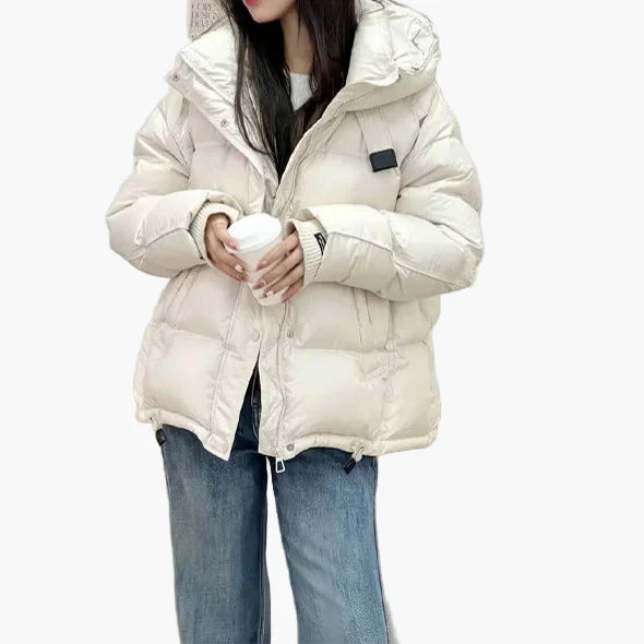 Women's Quilted Winter Jacket with Hood