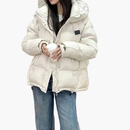 Women's Quilted Winter Jacket with Hood