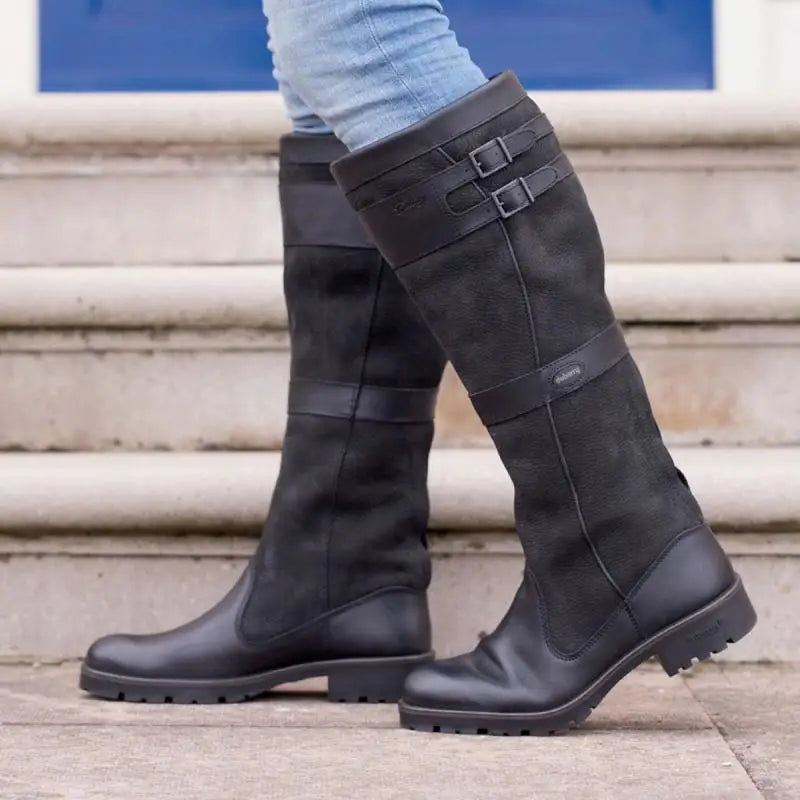 Retro Leather Boots Women Stylish