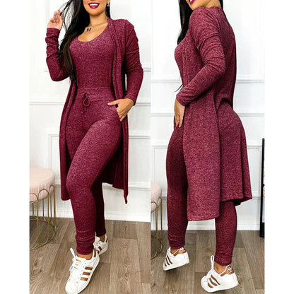 Women's 3-Piece Lounge Set with Jacket Comfort