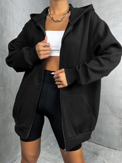 Stylish Women's Vest with Hood and Zipper