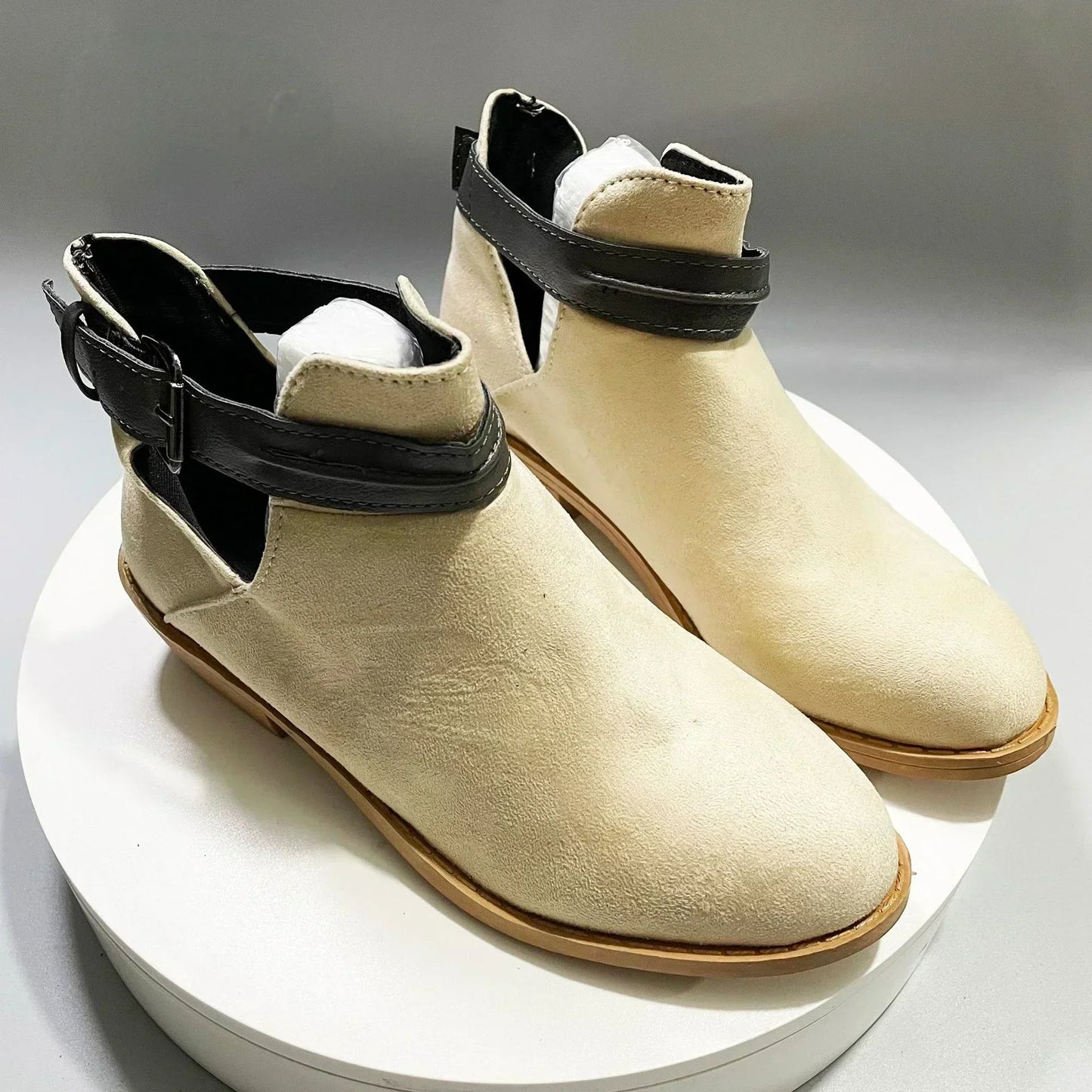 Women's Ankle Boots Pointed Toe Adjustable