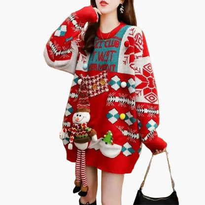 Christmas Sweater Ugly Christmas Sweater 3D Snowman Winter Party