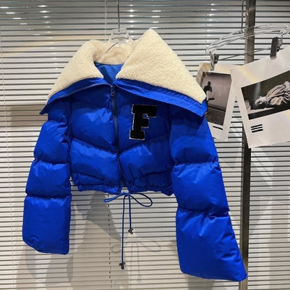 Retro Parka Cropped Jacket for Women