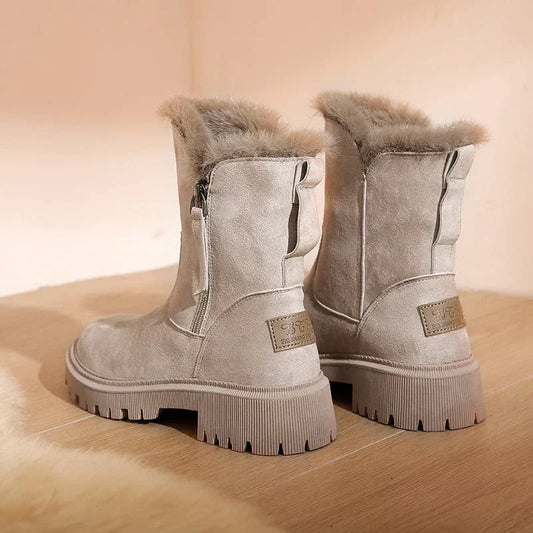 Winterstiefel Damen Knöchelhoch Warm - IdealeKleiden
