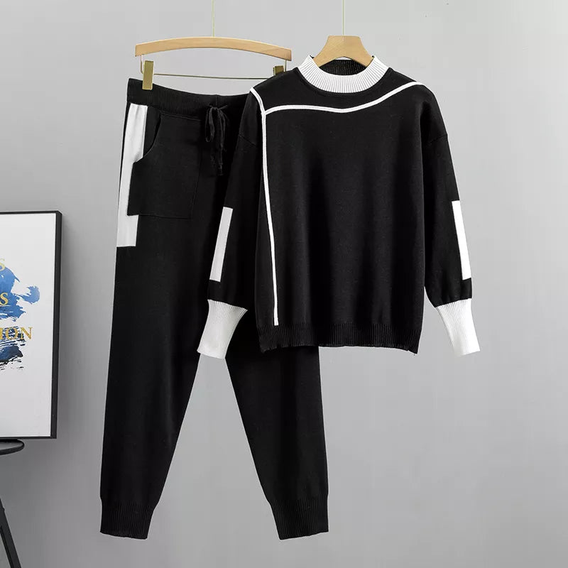 Women's Knit Set Sweater and Pants Comfort