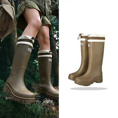 Women's Waterproof Retro Style Non-Slip Rubber Boots