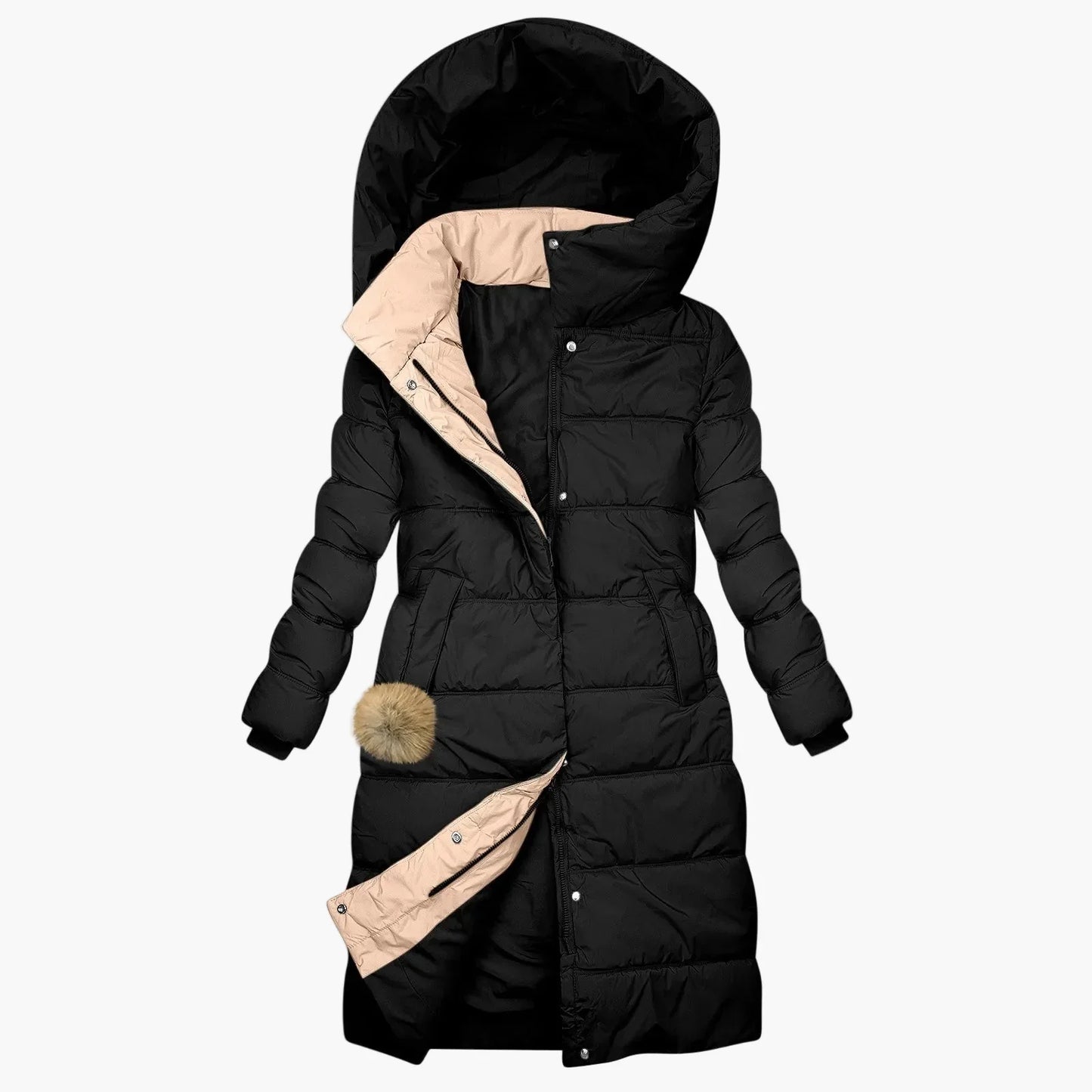 Women's Quilted Winter Coat | Long, Windproof Parka Coat