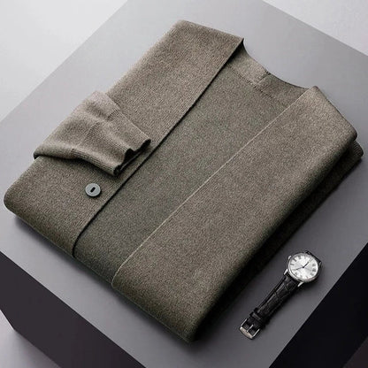 Men's Knitted-Look Wool Jacket