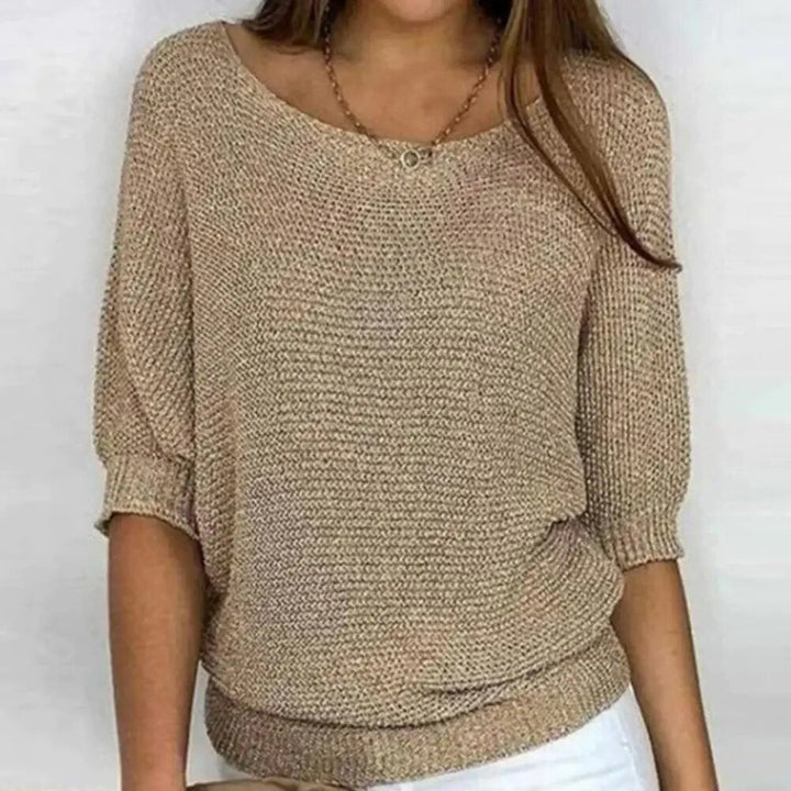 Sommerpullover Damen Leicht Obstfarben - IdealeKleiden