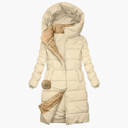 Women's Quilted Winter Coat | Long, Windproof Parka Coat
