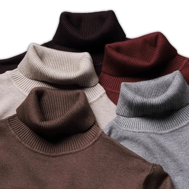 Bequemer Rollkragenpullover Herren Baumwolle - IdealeKleiden